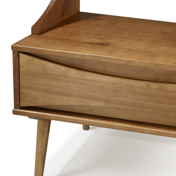 Corrigan Studio® Malena Pine Solid Wood Hall Tree with Bench and Shoe